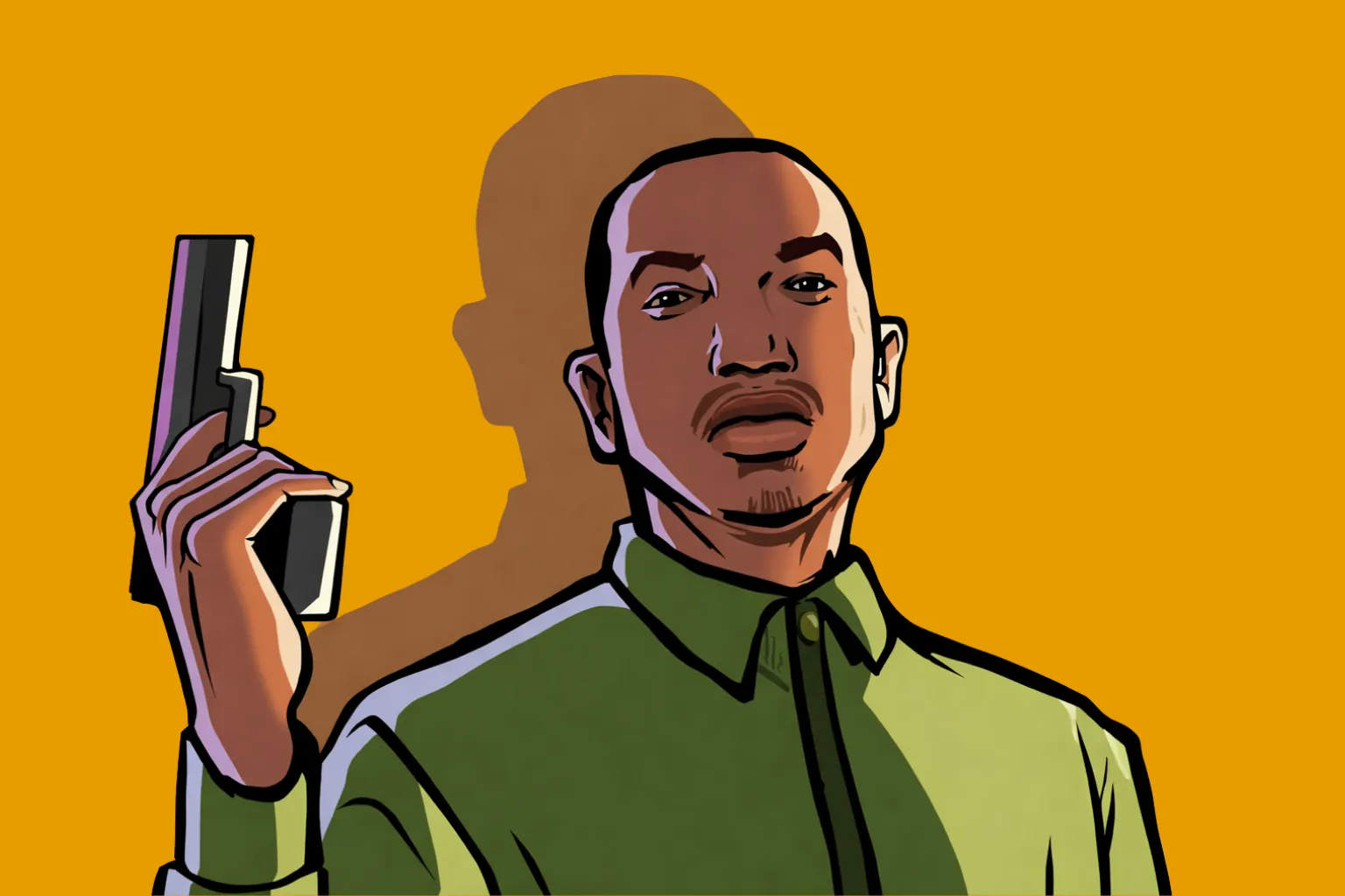 GTA San Andreas Main Character Carl Johnson CJ Portrait