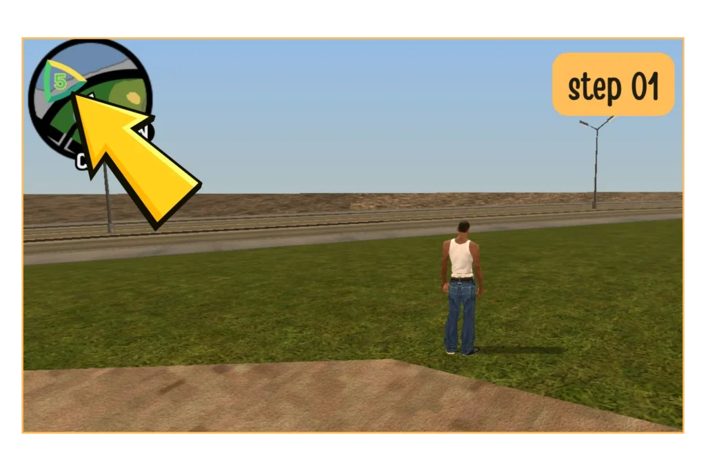 Click Top Right Corner Icon to Open GTA San Andreas CLEO MOD Menu