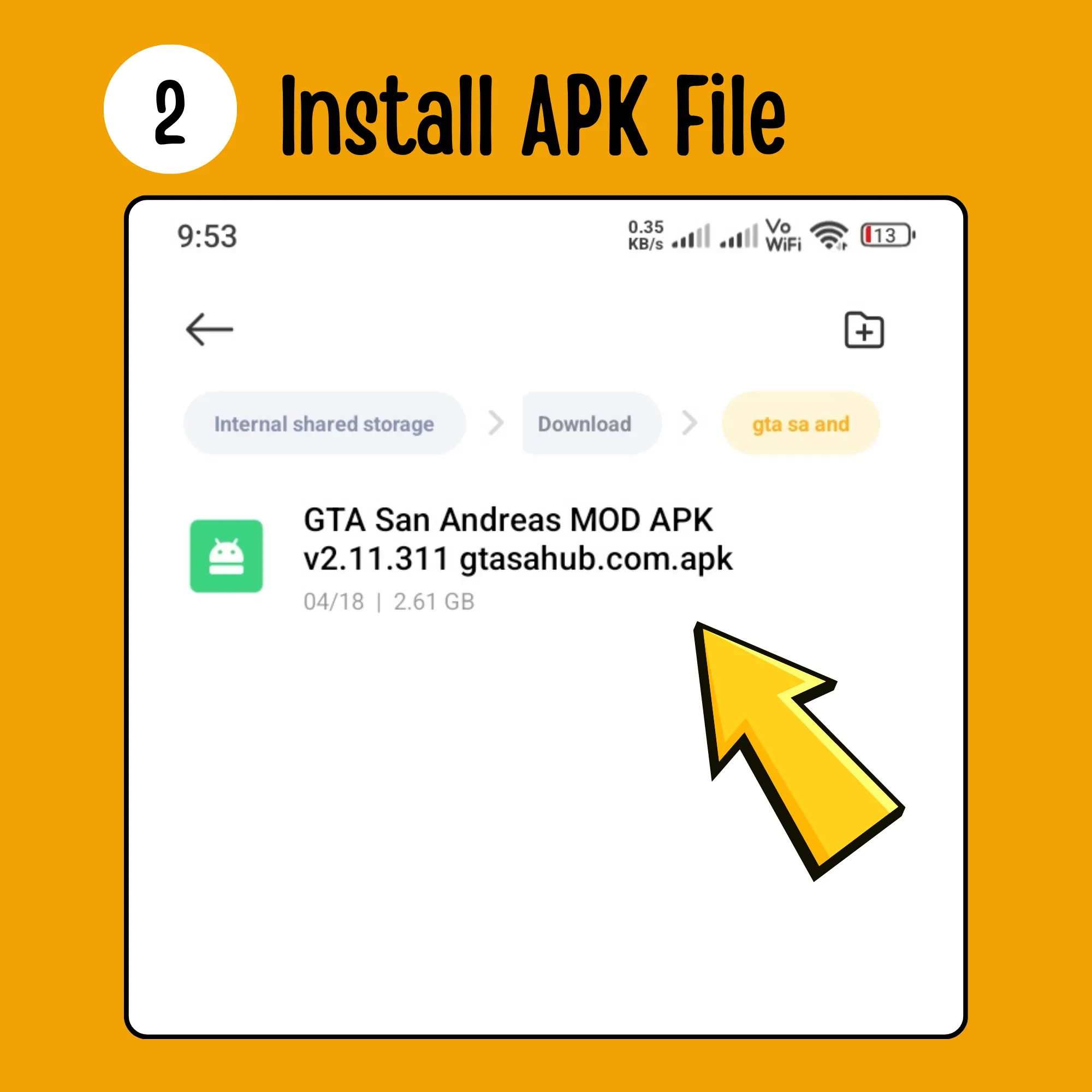 Install GTA San Andreas MOD APK Step by Step