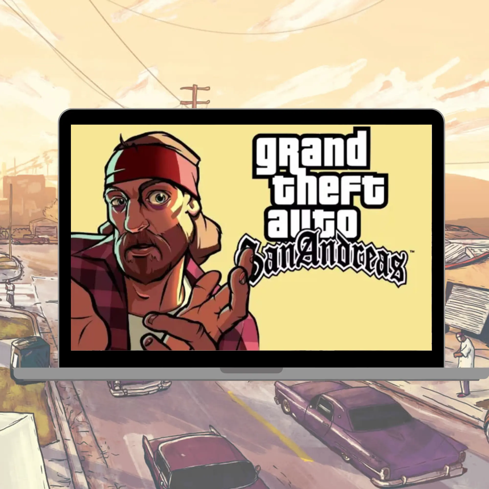 GTA San Andreas Character with PC for MOD APK Download